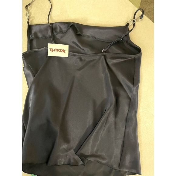 Nicole Miller Women's M Blue Satin Cowl Neck Camisole Blouse Sleeveless - Picture 5 of 5